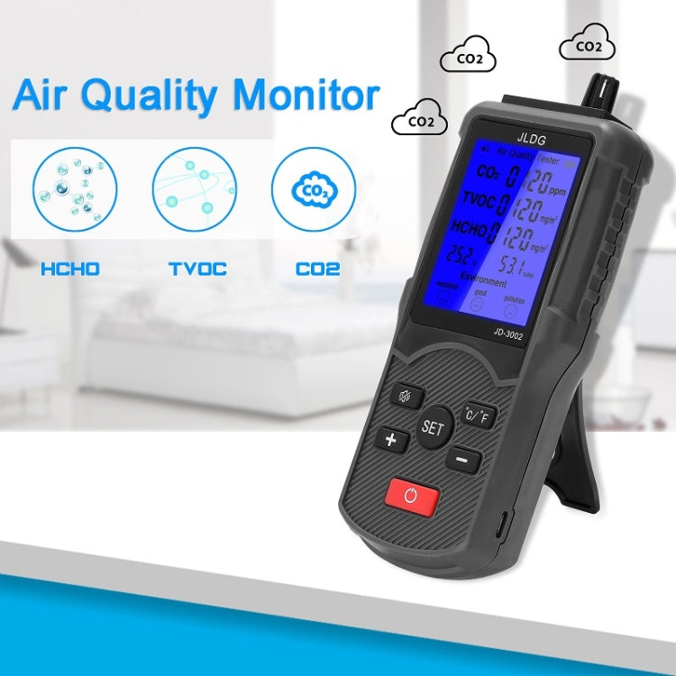 Detector integral de humedad, temperatura y calidad del aire de dióxido de carbono JD-3002, JD-3002