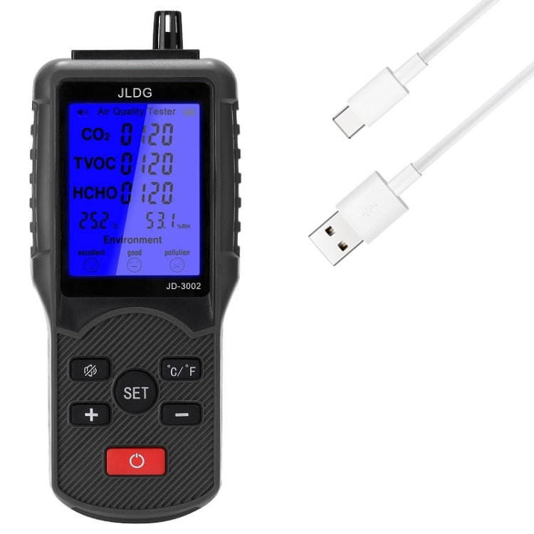 Detector integral de humedad, temperatura y calidad del aire de dióxido de carbono JD-3002, JD-3002