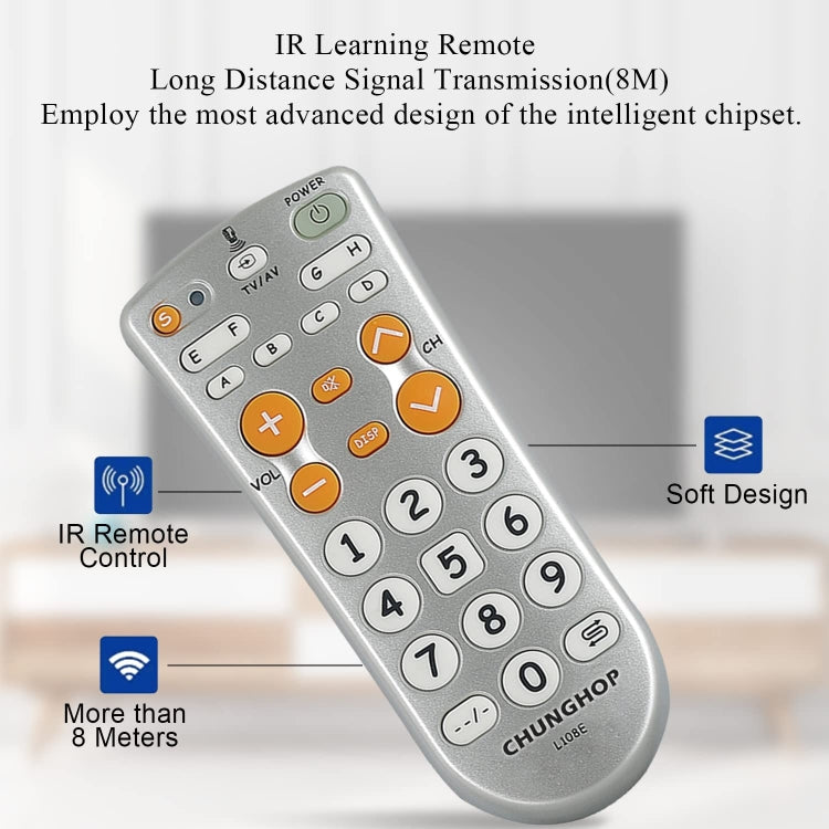 CHUNGHOP L108E Control remoto de TV universal de aprendizaje por infrarrojos