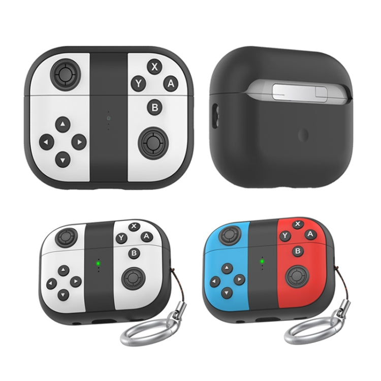 Para AirPods Pro 2 AhaStyle PT-JY08 Funda protectora de silicona dividida para auriculares con dibujos animados, JY08(Black And White), JY08(Blue And Red)