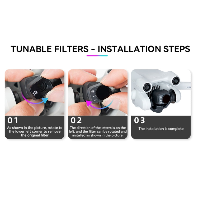 Para DJI Mini 3 Pro RCSTQ PL Filtros Drone Accesorios, ND8/PL, ND16/PL, ND32/PL, ND64/PL, 4 In 1 ND/PL 8/16/32/64, 6 In 1 UV+CPL+ND/PL 8/16/32/64