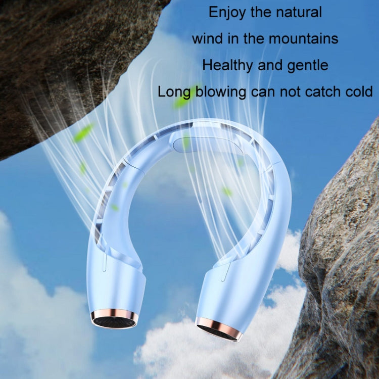 Ventilador de cuello colgante sin hojas con refrigeración por viento grande con carga USB