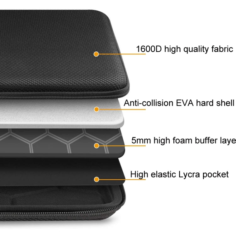 Bolsa de computadora de cáscara dura Bolsa de manga anti-presión anticaída, 13-13.3 inch