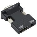 Adaptador HDMI para proyector con cable de audio Convertidor HD para computadora, HDMI to VGA, VGA to HDMI
