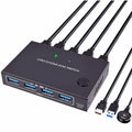 KC-KVM201A 2 en 1 salida 4K 60HZ HDMI KVM Switching USB3.0 Impresora en forma de computadora compartida Disco U, KC-KVM201A