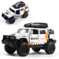 Coche en miniatura de aleación todoterreno de simulación 1:36, coche de juguete para niños con doble puerta abierta