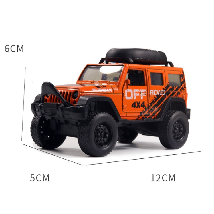 Coche en miniatura de aleación todoterreno de simulación 1:36, coche de juguete para niños con doble puerta abierta