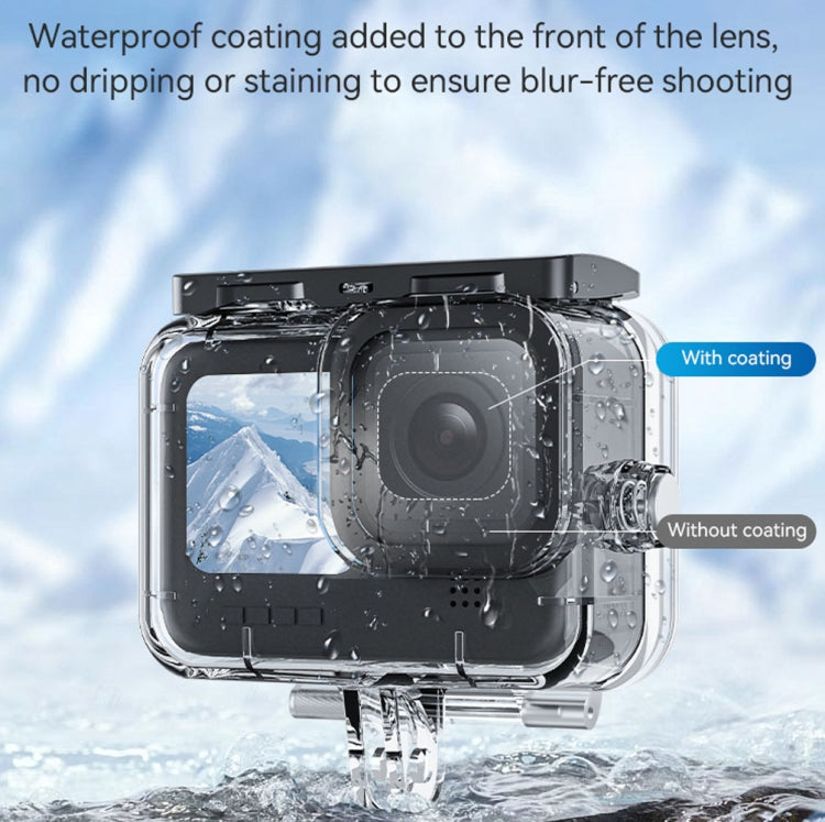 Para GoPro Hero11 Black / HERO10 Black / HERO9 Black TELESIN Estuche impermeable Escena completa Anti-vaho Carcasa de buceo subacuático, For GoPro Hero11 Black / HERO10 Black / HERO9 Black