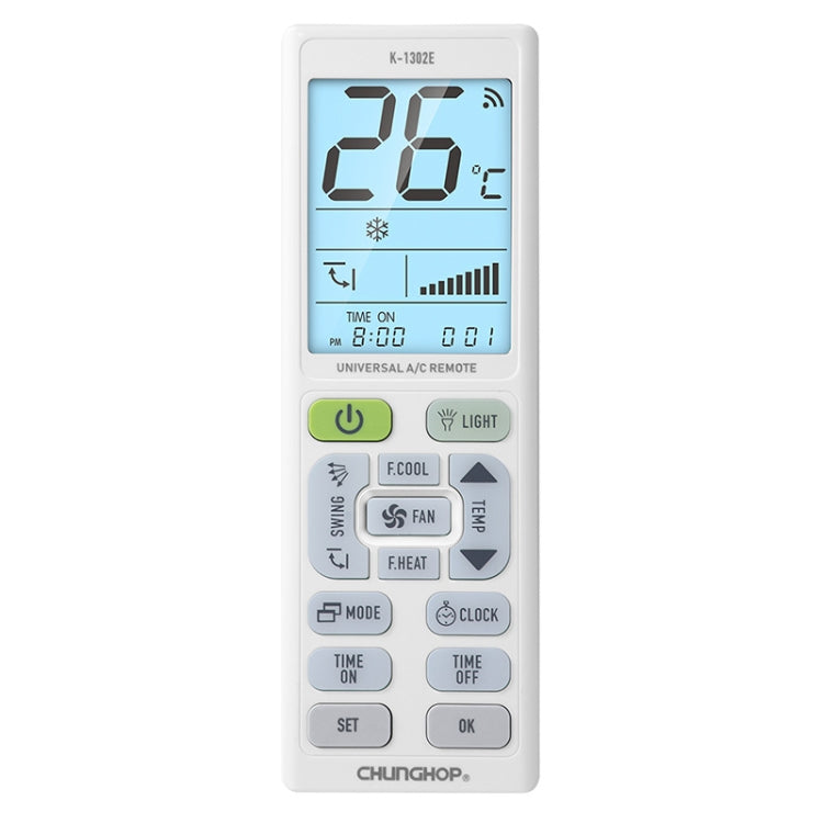 CHUNGHOP K-1302E Luz nocturna Pantalla grande Batería Aire acondicionado universal Control remoto