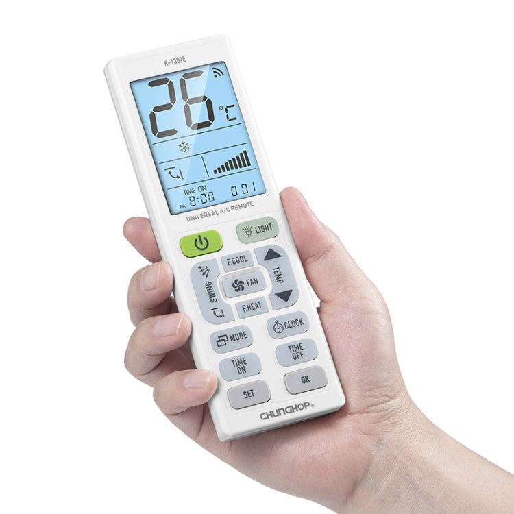 CHUNGHOP K-1302E Luz nocturna Pantalla grande Batería Aire acondicionado universal Control remoto