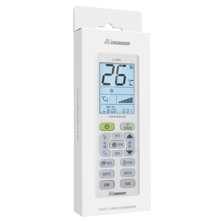 CHUNGHOP K-1302E Luz nocturna Pantalla grande Batería Aire acondicionado universal Control remoto