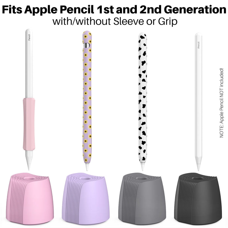 Para Apple Pencil 1 / 2 AhaStyle PT-LC04 Soporte de base de silicona para bolígrafo de escritura a mano