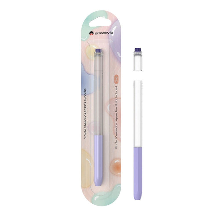 Para Apple Pencil 2 AhaStyle PT-LC05 Jelly Style Funda protectora de silicona translúcida