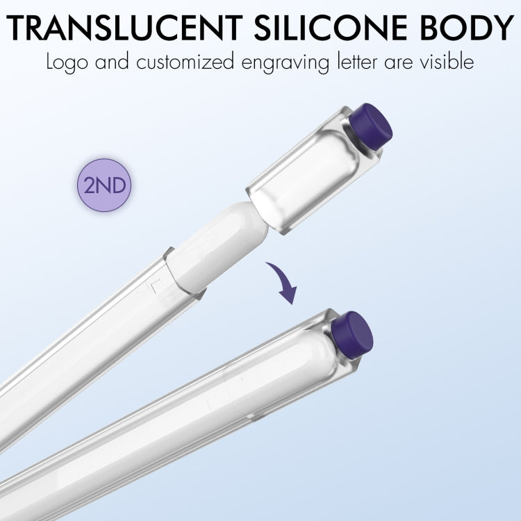 Para Apple Pencil 2 AhaStyle PT-LC05 Jelly Style Funda protectora de silicona translúcida
