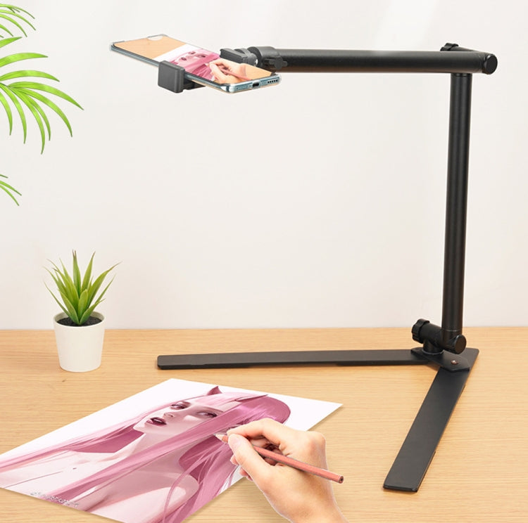 DT-06 Desktop Overlook Soporte para teléfono móvil Luz de relleno para cámara Soporte plegable universal, DT-06