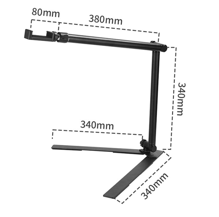 DT-06 Desktop Overlook Soporte para teléfono móvil Luz de relleno para cámara Soporte plegable universal, DT-06