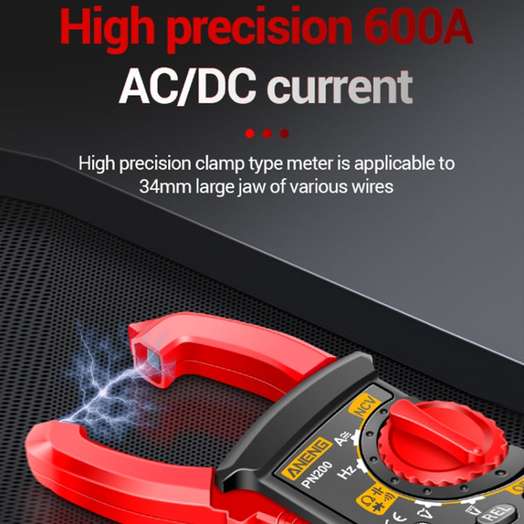 Pinza amperimétrica multifuncional de alta precisión para medición AC/DC ANENG PN200, PN200