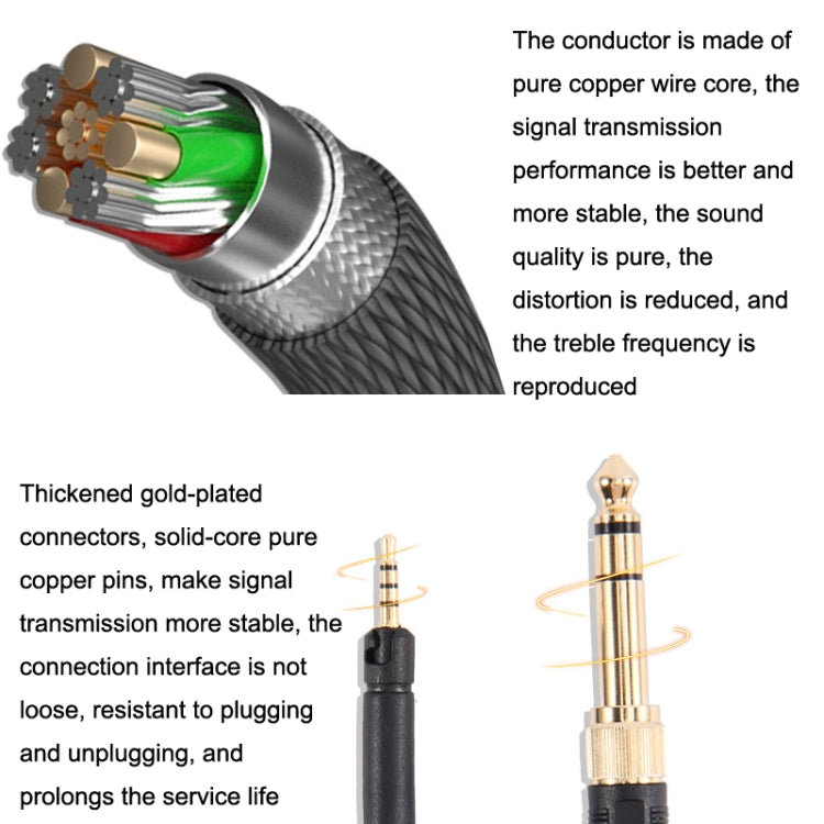 ZS0185 para Sennheiser HD598 / HD558 / HD518 / HD595 Cable de resorte para auriculares, longitud del cable: 1,4 m-3 m, ZS0185