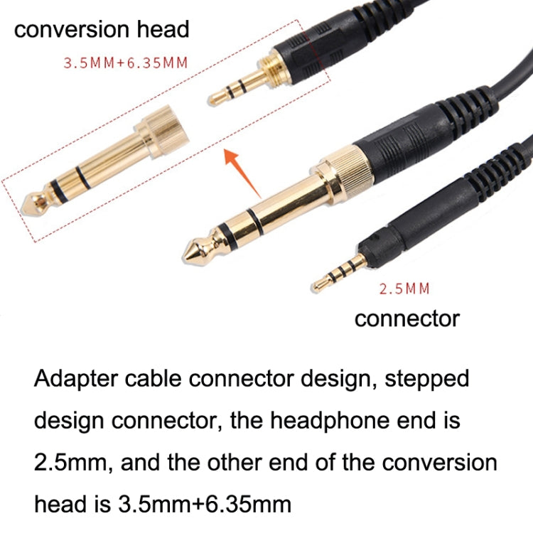 ZS0185 para Sennheiser HD598 / HD558 / HD518 / HD595 Cable de resorte para auriculares, longitud del cable: 1,4 m-3 m, ZS0185
