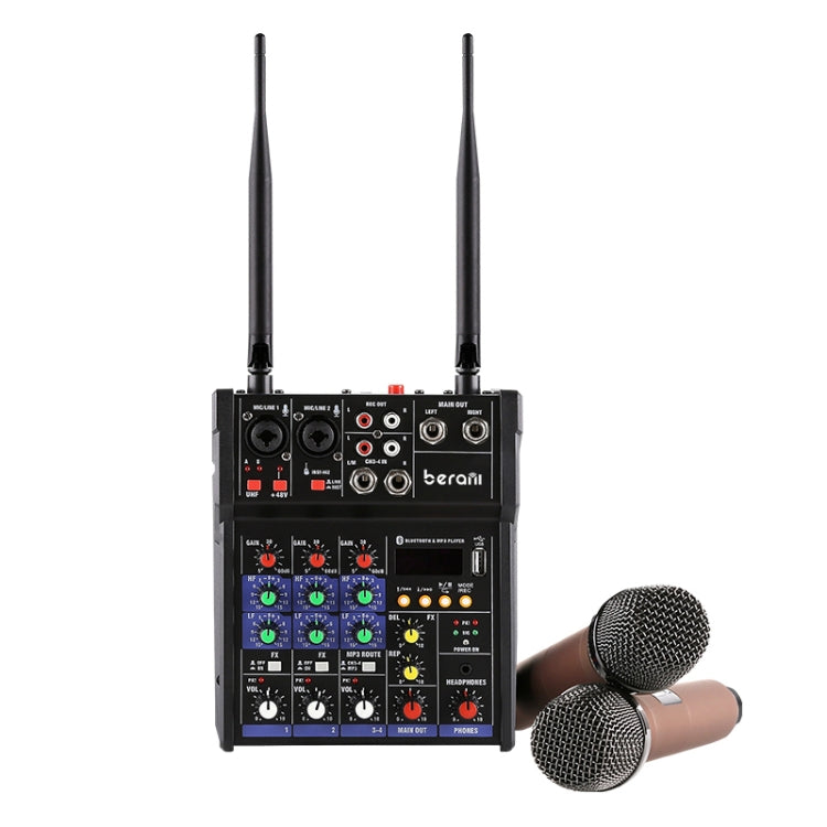 G4-M1 Mezclador de 4 vías con dispositivo de efecto de micrófono inalámbrico Mezclador Bluetooth de grabación K Aong pequeño, 4-way