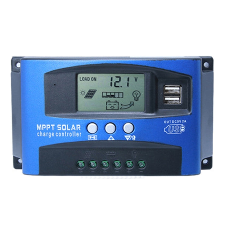 Controlador de carga solar YCX-003 30-100A con pantalla LED y cargador MPPT inteligente con puerto USB dual, 12/24V 30A, 12/24V 40A, 12/24V 50A, 12/24V 60A, 12/24V 100A, 12/24/36/48/60V 40A, 12/24/36/48/60V 100A, 12/24/36/48/60V Wifi 40A               ...