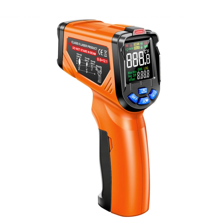 ANENG TH06 Temperatura del aceite Termómetro de alta precisión Termómetro de agua infrarrojo para hornear con láser, TH06 Orange, TH06 Black