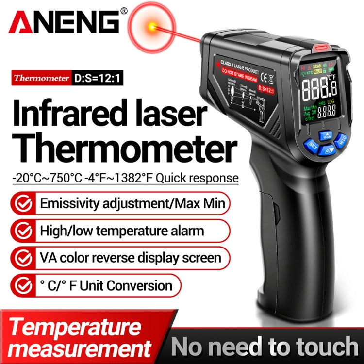 ANENG TH06 Temperatura del aceite Termómetro de alta precisión Termómetro de agua infrarrojo para hornear con láser, TH06 Orange, TH06 Black
