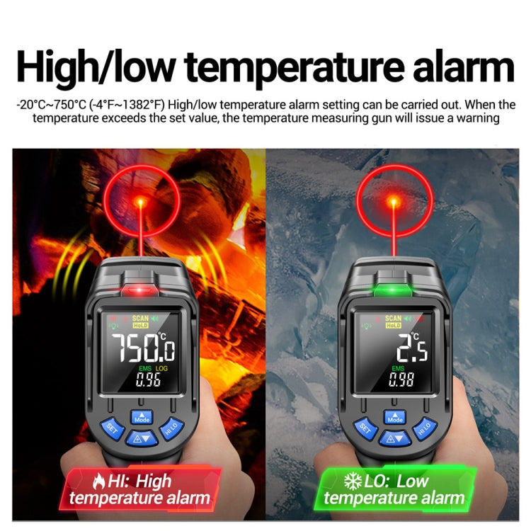 ANENG TH06 Temperatura del aceite Termómetro de alta precisión Termómetro de agua infrarrojo para hornear con láser, TH06 Orange, TH06 Black