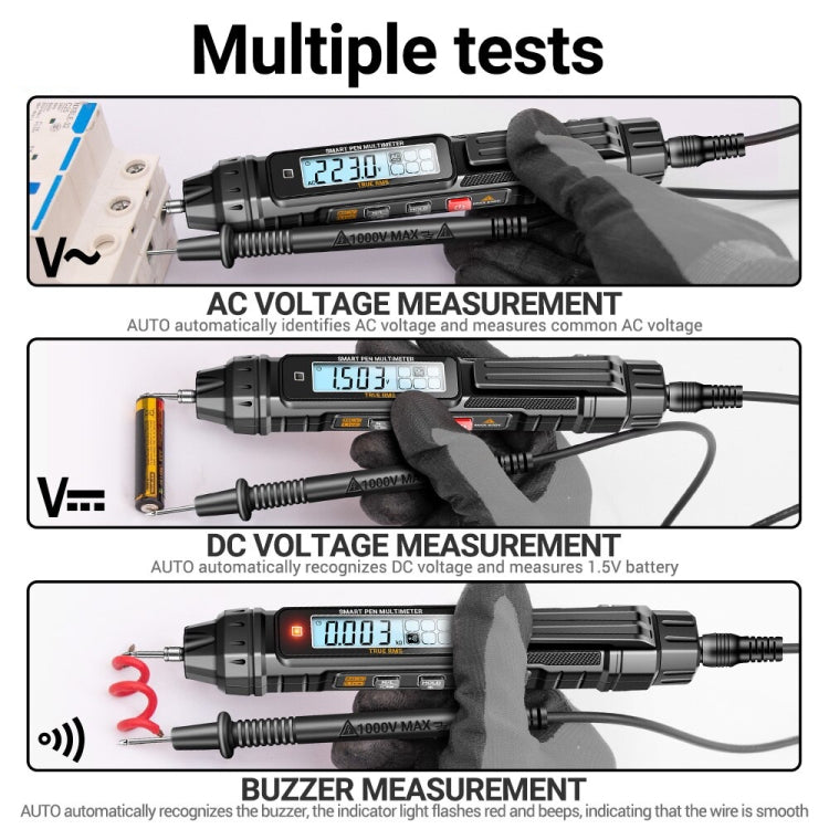 Pluma de prueba de inducción de electricista Medidor universal digital de alta precisión anti-quema totalmente inteligente, ANENG A3005, ANENG A3005A, ANENG A3005B
