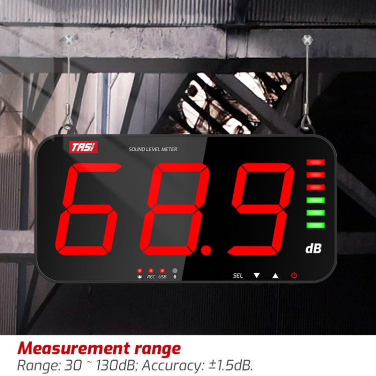 Detector de decibelios de medidor de ruido montado en la pared de pantalla grande, TA653A, TA654A
