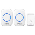 CACAZI A06-DC 1 a 2 Batería Smart Home Timbre inalámbrico a prueba de agua, 1 to 2 (White), 1 to 2 (Black)