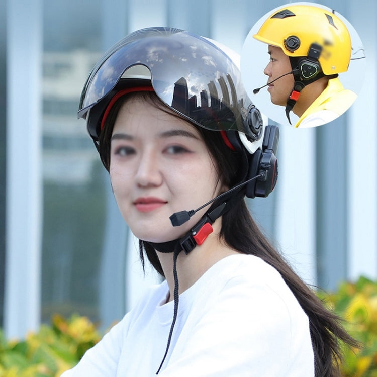 LX1 motocicleta medio casco impermeable inalámbrico 5.3 auriculares Bluetooth, English
