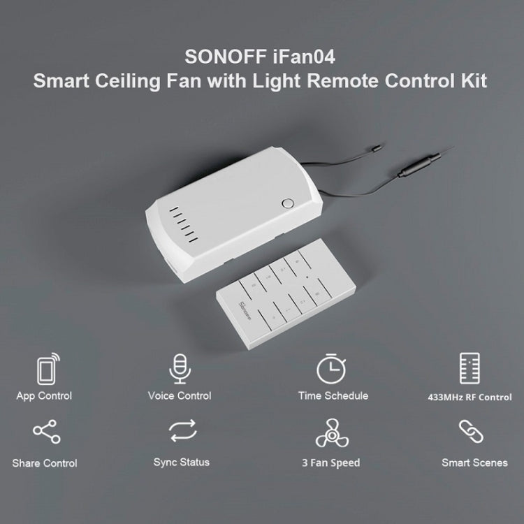 SONOFF APP Control remoto Ventilador inteligente Interruptor de luz Soporte Tmall Genie