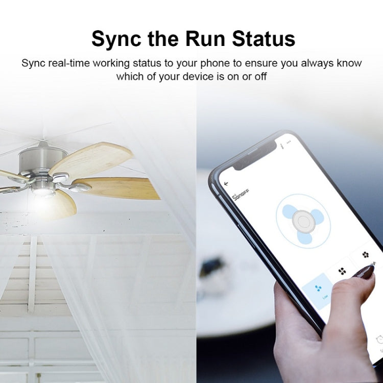 SONOFF APP Control remoto Ventilador inteligente Interruptor de luz Soporte Tmall Genie