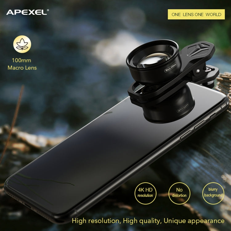 APEXEL APL-HB100MM HD Insect Jewelry 100 Micro lente externa para teléfono móvil, APL-HB100MM