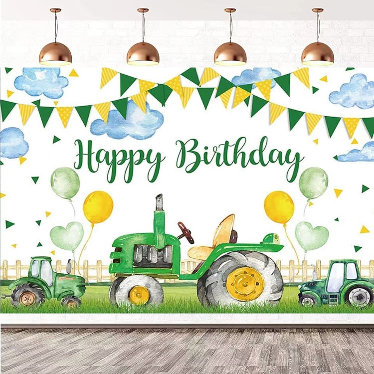 Fondo de fotografía de Tractor de granja suministros de decoración de fiesta de cumpleaños de tela, 150x100cm, 150x210cm, 180x110cm, 180x240cm, 180x270cm