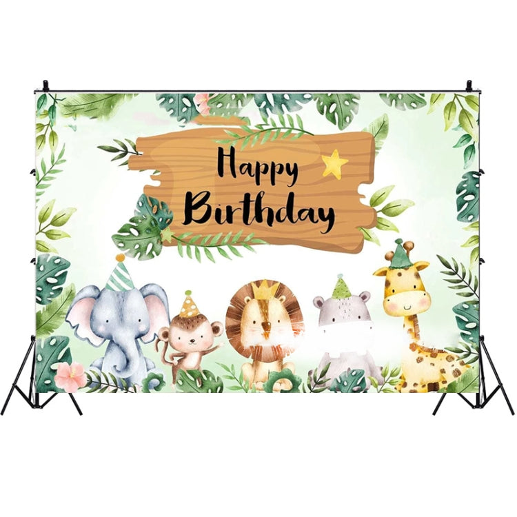 Animal niños cumpleaños fiesta telón de fondo tela tapiz decoración telón de fondo Banner tela, 150x100cm, 180x110cm, 180x180cm, 210x150cm, 210x180cm