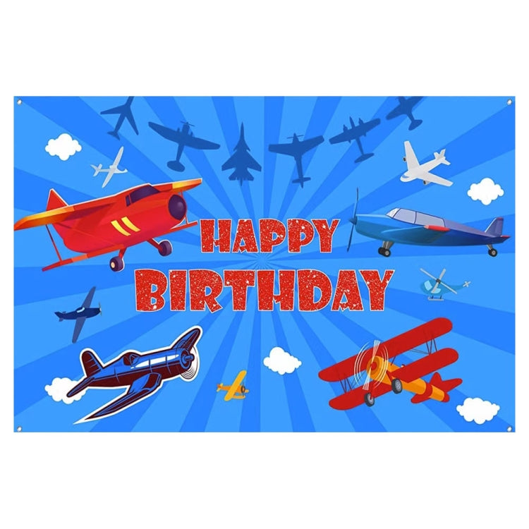 Fondo de cumpleaños con tema de avión, tela para niños, decoración de fiesta de cumpleaños, fondo de fotografía, 150x100cm, 180x110cm, 180x120cm, 210x150cm