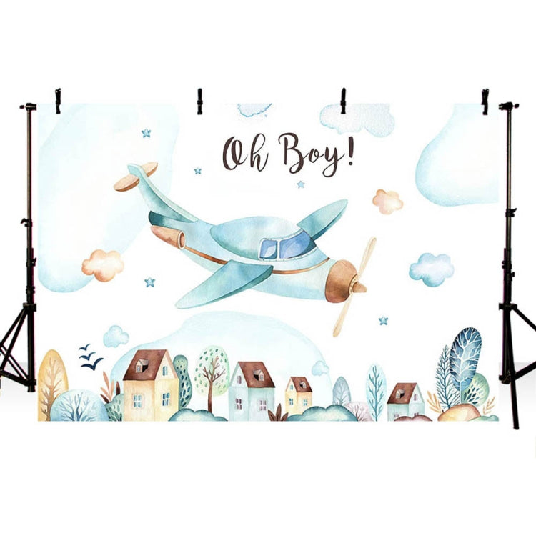 Fondo de fotografía de decoración de fiesta de tela de fondo de cumpleaños con tema de avión, 150x100cm, 180x110cm, 180x120cm, 210x150cm