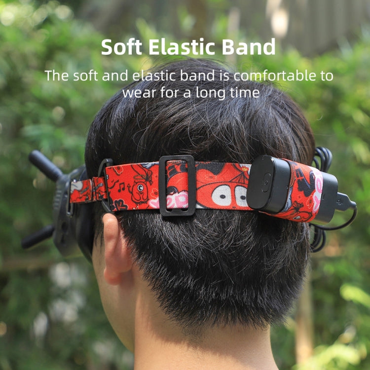 Sunnylife TD487 para DJI Avata / FPV Goggles V2 Color Diadema Correa elástica fija, Strap (Red), Strap (Graffiti), Strap (Camouflage)