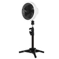 ZK-01 Ventilador de trípode con luz LED para acampar al aire libre de 7 pulgadas Ventilador portátil multifuncional para colgar el banco de energía