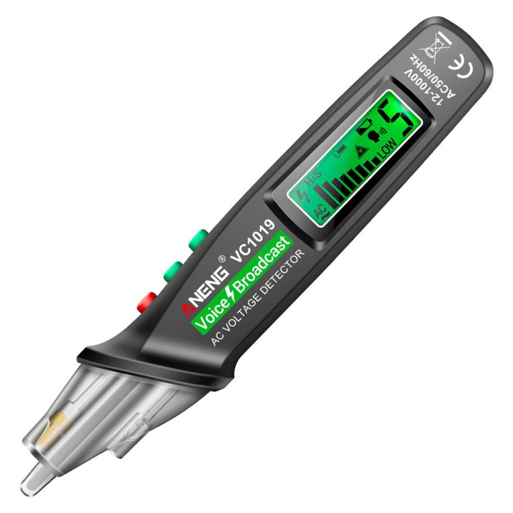 Pluma eléctrica de inducción sin contacto ANENG VC1019, pluma de prueba de voz de punto de interrupción de detección de línea de alta precisión, VC1019