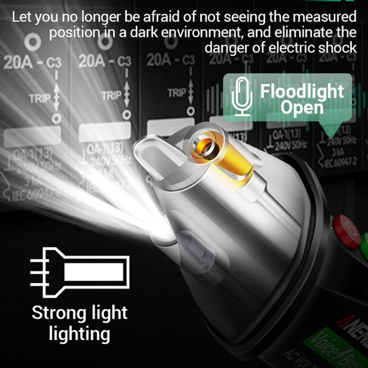 Pluma eléctrica de inducción sin contacto ANENG VC1019, pluma de prueba de voz de punto de interrupción de detección de línea de alta precisión, VC1019
