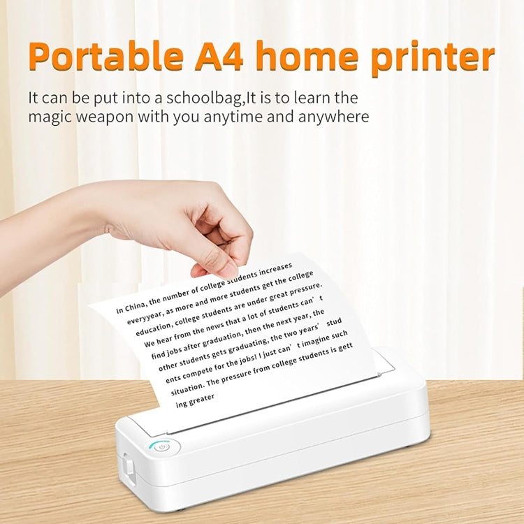 Impresora A4 sin tinta con conexión Bluetooth, miniimpresora fotográfica portátil para oficina de estudiantes y hogar, X8
