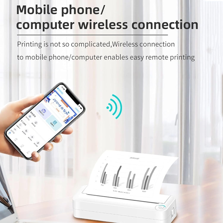 Impresora A4 sin tinta con conexión Bluetooth, miniimpresora fotográfica portátil para oficina de estudiantes y hogar, X8