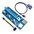 PCE164P-N03 VER006C Mini PCI-E 1X a 16X Riser para computadora portátil Tarjeta de imagen externa, Blue Board 6pin, Blackboard 6pin, Blackboard 4pin, M2 To 6pin