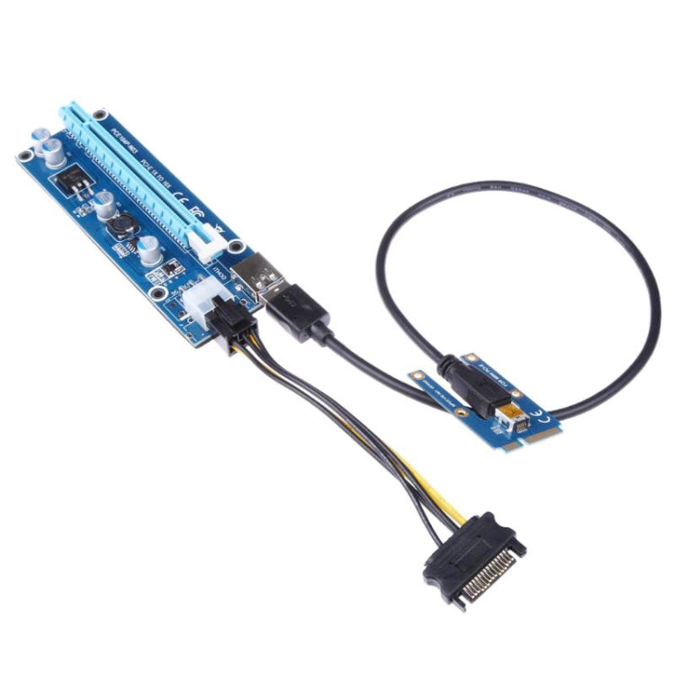 PCE164P-N03 VER006C Mini PCI-E 1X a 16X Riser para computadora portátil Tarjeta de imagen externa, Blue Board 6pin, Blackboard 6pin, Blackboard 4pin, M2 To 6pin
