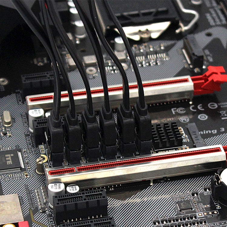 Tarjeta de expansión de transferencia M2 M-KEY PCIE 3,0 a SATA6G, tarjeta adaptadora de expansión de disco duro de 6 puertos, 6 Port