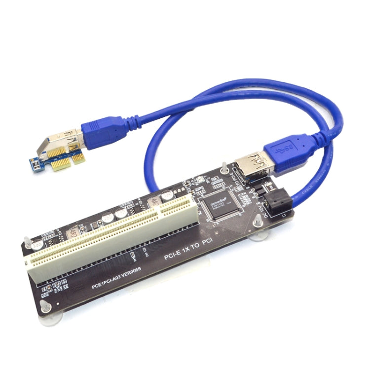 Adaptador de extensión de tarjeta vertical Agregar tarjeta de expansión para computadora PC, PCI-E 1X To Single PCI, PCI-E 1X To Dual PCI, PCI-E 1X To Single PCI With baffle