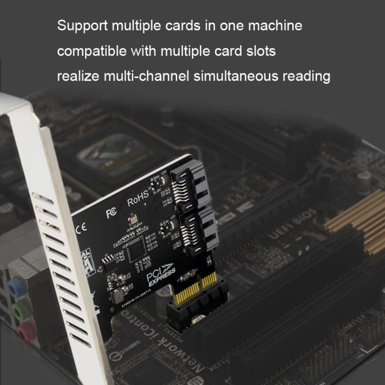 Tarjeta de expansión PCIE de 5 puertos SATA 3,0, tarjeta de conversión de chasis de escritorio de ordenador de 6 Gbps